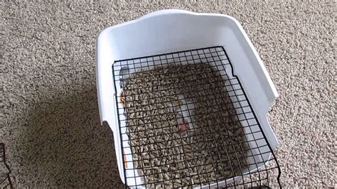 diy metal grate rabbit litter box|large rabbit corner litter tray.